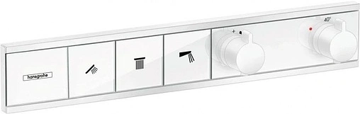 Термостат для 3 потребителей Hansgrohe RainSelect матовый белый 15381700