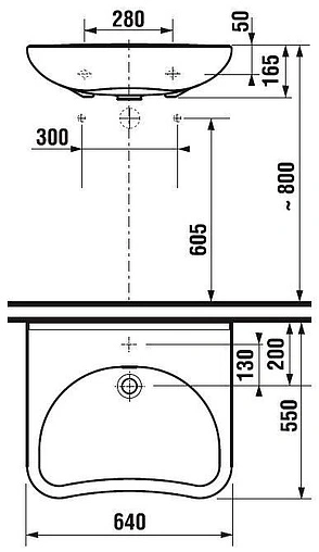 Раковина Jika Mio 64 белый 8137140001049