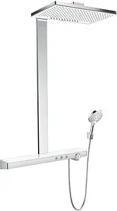 Душевая система с термостатом для душа Hansgrohe Rainmaker Select 460 2jet EcoSmart хром/белый 27028400 Душевая система с термостатом для душа Hansgrohe Rainmaker Select 460 2jet EcoSmart хром/белый 27028400, 1