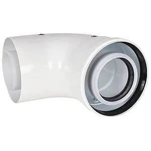 Колено для дымохода Ø 60/100мм ∠ 90° (PP) для конденсационных котлов Rommer RCA-8610-010090, 4