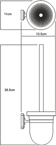 Ёршик для унитаза Wasserkraft Oder хром K-3027
