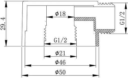 Шланговое подключение Aquatek хром AQ2454CR