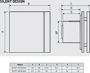 Вентилятор вытяжной Soler & Palau SILENT-100 CZ MATT WHITE DESIGN 4C Вентилятор вытяжной Soler & Palau SILENT-100 CZ MATT WHITE DESIGN 4C, 2