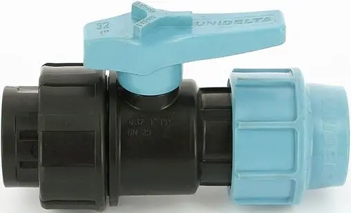 Кран шаровый с переходом на пнд трубу 40мм x 1¼"в Unidelta 1071040005001 Кран шаровый с переходом на пнд трубу 40мм x 1¼"в Unidelta 1071040005001