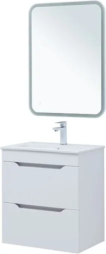 Тумба-умывальник Aquanet Практика 60 белый матовый 00330457+44060