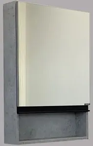 Шкаф-зеркало Comforty Эдинбург 60 бетон светлый 00-00002043CF, 1