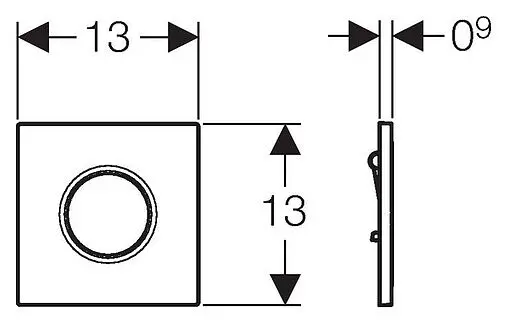 Клавиша смыва для писсуара Geberit Sigma 01 116.011.11.5 альпийский белый