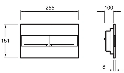Клавиша смыва для унитаза Jacob Delafon E4316-38R хром велюр