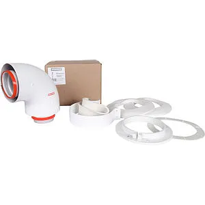 Колено стартовое коаксиальное Ø 60/100мм (алюм.) Rommer RCA-6010-250100, 2