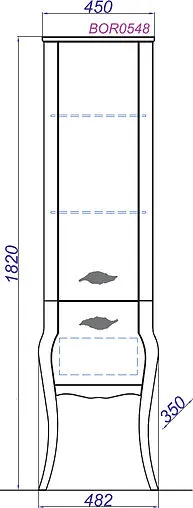 Шкаф-пенал напольный Clarberg Borgia П48/BLK чёрный матовый/патина медь BOR0548BLK Шкаф-пенал напольный Clarberg Borgia П48/BLK чёрный матовый/патина медь BOR0548BLK