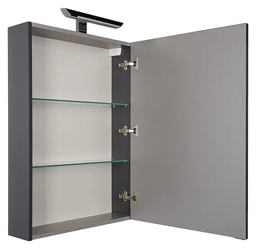 Шкаф-зеркало Aquanet Эвора 60 серый антрацит 184024