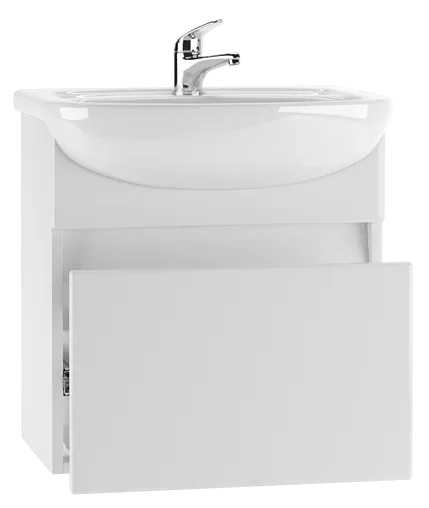 Тумба-умывальник подвесная Айсберг Классик 50 белый DA3005T+4607152360141