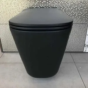 Унитаз приставной безободковый Kerasan Tribeca черный матовый 511831 Унитаз приставной безободковый Kerasan Tribeca черный матовый 511831, 4