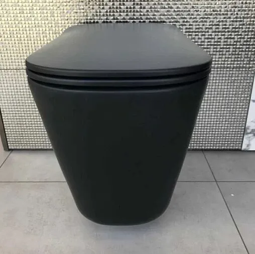 Унитаз приставной безободковый Kerasan Tribeca черный матовый 511831