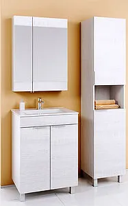 Шкаф-пенал с бельевой корзиной Aqwella Brig 40 дуб седой Br.05.04.K/Gray Шкаф-пенал с бельевой корзиной Aqwella Brig 40 дуб седой Br.05.04.K/Gray, 3