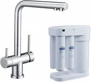 Смеситель для кухни с подключением к фильтру Swedbe Selene Plus нержавеющая сталь K8144M, 1