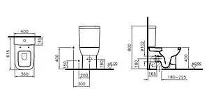Унитаз-компакт VitrA S20 белый 9800B003-7203 Унитаз-компакт VitrA S20 белый 9800B003-7203, 2