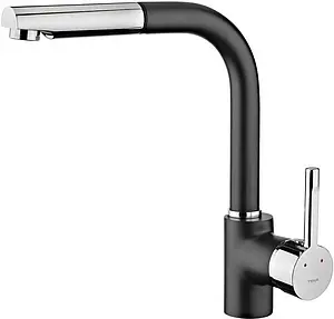 Смеситель для кухни с выдвижным изливом Teka ARK 938 чёрная эмаль/хром 23938120N Смеситель для кухни с выдвижным изливом Teka ARK 938 чёрная эмаль/хром 23938120N, 1