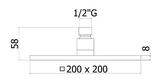 Лейка верхнего душа с настенным креплением Paffoni Syncro хром ZSOF075CR+ZSOF063CR