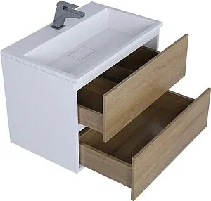 Тумба-умывальник подвесная Uperwood Barsa 70 дуб сонома/белый 293020546 Тумба-умывальник подвесная Uperwood Barsa 70 дуб сонома/белый 293020546, 3