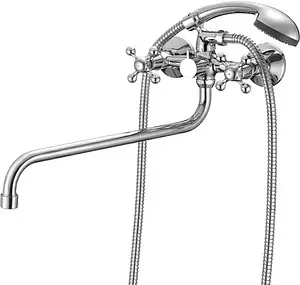Смеситель для ванны с длинным изливом Milardo Duplex хром DUPSB02M10 Смеситель для ванны с длинным изливом Milardo Duplex хром DUPSB02M10, 1
