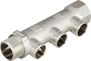 Коллектор распределительный проходной 3 отвода ¾&quot;в/н x ½&quot;к Valtec VTc.500.N.0503, 1