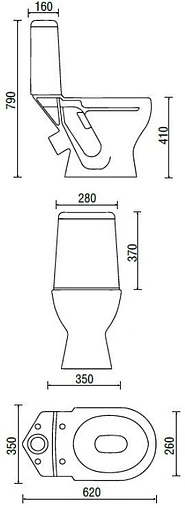 Унитаз-компакт SMARTsant Тренд белый VT1202W