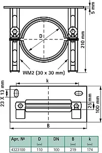 Консоль опорная D=110мм Walraven BIS 4323100 Консоль опорная D=110мм Walraven BIS 4323100, 2