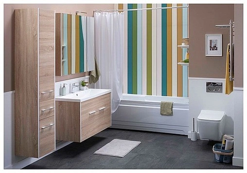 Шкаф-зеркало Aquanet Августа 100 дуб сонома 00210006