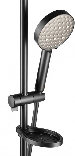Душевая система с термостатом для ванны Swedbe Hermes чёрный матовый 5116B