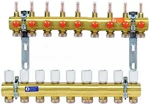 Группа коллекторная с расходомерами 9 отводов 1"в/в x ¾"ек Giacomini R553KY069 Группа коллекторная с расходомерами 9 отводов 1"в/в x ¾"ек Giacomini R553KY069, 1
