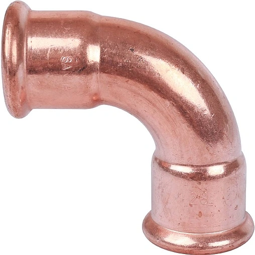 Уголок пресс двухраструбный 28мм угол 90° Sanha 6002A 16002A28