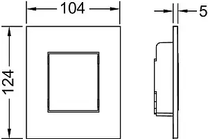 Клавиша смыва для писсуара TECEnow Urinal 9242403 черный глянцевый Клавиша смыва для писсуара TECEnow Urinal 9242403 черный глянцевый, 2