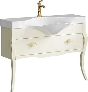 Тумба-умывальник напольная Clarberg Borgia T11/BG 115 слоновая кость с патиной BOR0111BG+Brw.11.04.D Тумба-умывальник напольная Clarberg Borgia T11/BG 115 слоновая кость с патиной BOR0111BG+Brw.11.04.D, 1