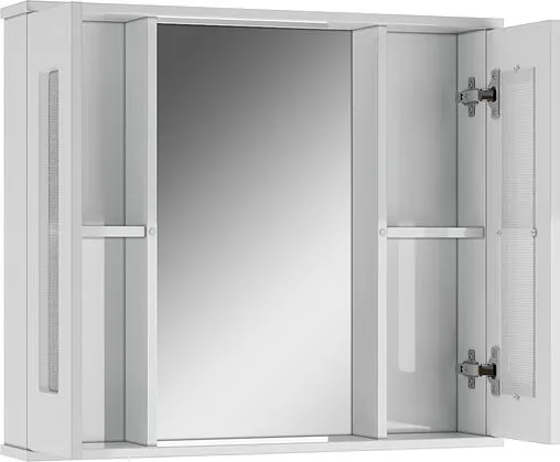 Шкаф-зеркало Айсберг Кристалл 80 белый DA1804HZ