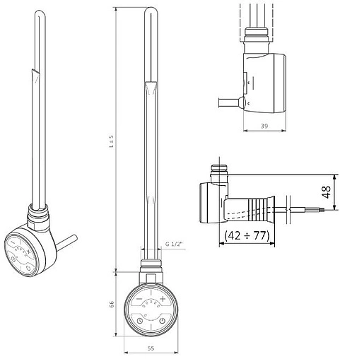 Блок управления Terma MOA-MS 300 Вт хром WEMOA03TCROM