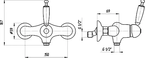 Смеситель для душа Migliore Oxford хром ML.OXF-6338.Bi.Cr Смеситель для душа Migliore Oxford хром ML.OXF-6338.Bi.Cr