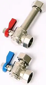 Комплект угловых шаровых кранов с накидной гайкой 1&quot;в x 1&quot;нг Rehau HKV/HKV-D 13152241001, 5