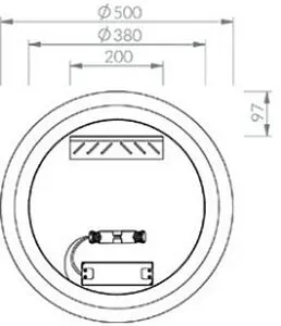 Зеркало с подсветкой Ravak Orbit 50 белый X000001573, 2