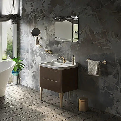 Тумба под умывальник Kerasan Waldorf 80 noce (орех) 925646