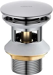Выпуск автоматический для раковины с переливом Aquatek хром AQ6002CR Выпуск автоматический для раковины с переливом Aquatek хром AQ6002CR, 1