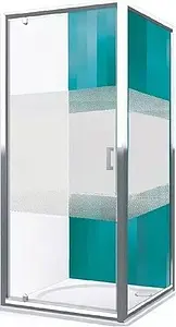 Душевое ограждение 900x900мм прозрачное/матовое стекло Roltechnik Lega Line LLDO1+LLB/900 551-9000000-00-21+553-9000000-00-21, 1