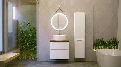 Тумба под умывальник подвесная Jorno Wood 60 белый wood.01.60/P/W Тумба под умывальник подвесная Jorno Wood 60 белый wood.01.60/P/W