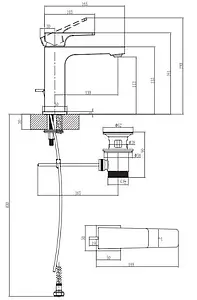 Смеситель для раковины Villeroy&Boch Architectura Square хром TVW12500100061 Смеситель для раковины Villeroy&Boch Architectura Square хром TVW12500100061, 2