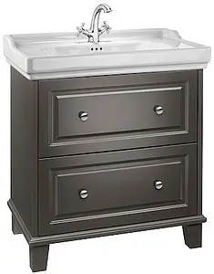 Тумба-умывальник напольная Roca Carmen 80 тёмно-серый сатин 857135417+3270A0000, 1