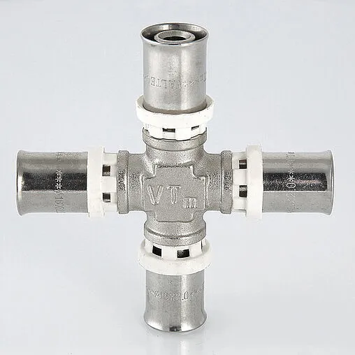 Крестовина пресс редукционная 20мм x 16мм x 20мм x 16мм Valtec VTm.241.N.201620