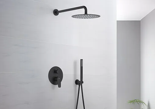 Душевая система со смесителем для душа Aquatek Бетта чёрный матовый AQ1172MB
