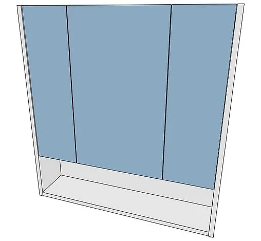 Шкаф-зеркало Айсберг Ева 70 белый DA5922HZ