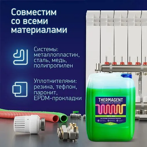 Теплоноситель (Антифриз) пропиленгликоль Thermagent EKO -30 10кг 602270