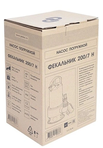 Насос фекальный Q=12м³/ч H=7м Джилекс Фекальник 200/7 Н 5305